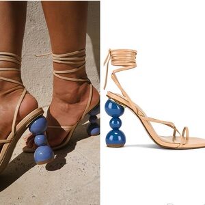 Revolve Song of Style Gelato Heels in Nude